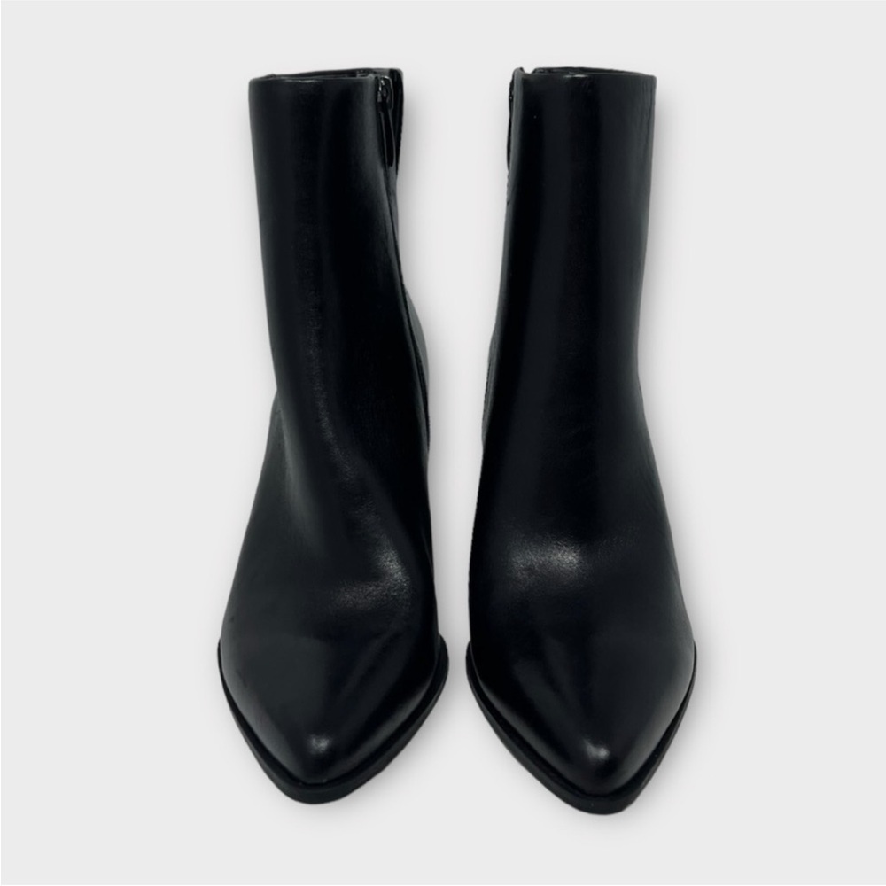 NEW!! Nordstrom Franka Genuine Leather Pointed Toe Bootie Black Size 6 - Picture 5 of 8